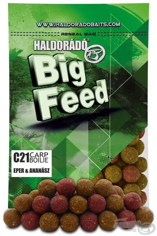 Beste Prijs Haldorádó Big Feed - C21 Boilie - Eper & Ananász Etető Bojli