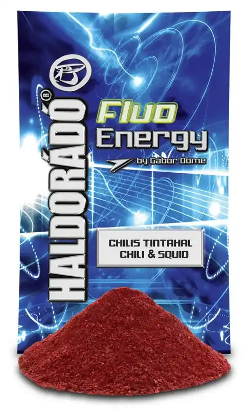 Haldorádó Fluo Energy Groundbait - Chilis Tintahal etetőanyag Merkproduct