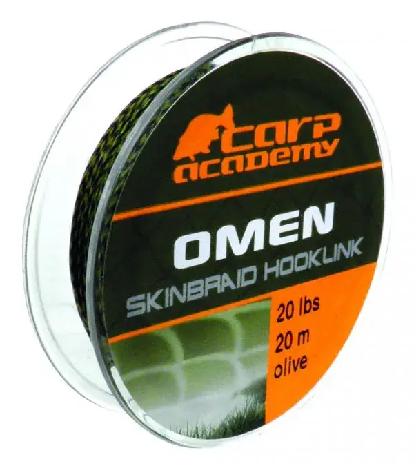 Carp Academy Omen Skinbraid Camo 20Lb 20m fonott előke zsinór Seizoensaanbieding