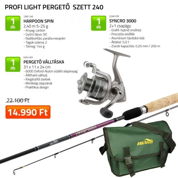 Flitsaanbieding NEVIS Profi Light 240 cm Pergető szett