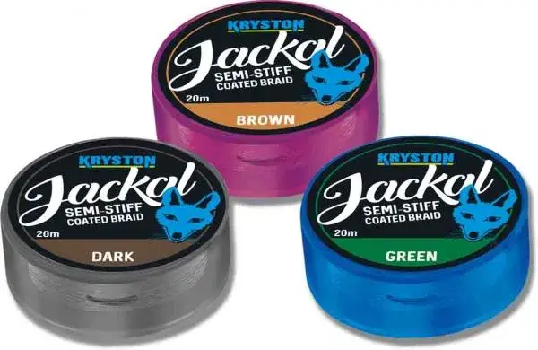 Kryston Jackal Semi-Stiff 20Lbs 20m Green fonott előkezsinór Betaalbaar