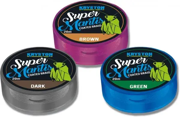 Betrouwbaar Kryston Super Mantis Coated Braid 35lbs 20m Brown fonott előkezsinór