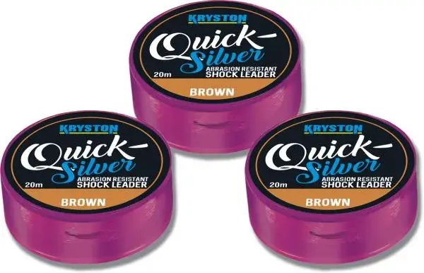 Kriston Quicksilver Shock Leader 25lbs 20m Brown fonott előkezsinór Tijdelijk Beschikbaar