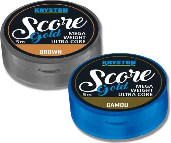 Laatste Kans Kryston Score Gold Heavyweight Leadcore 60lbs 5m Camou fonott előkezsinór