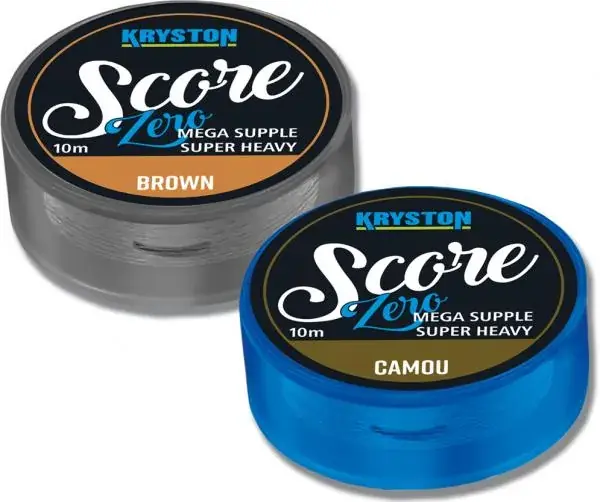 Seizoensaanbieding Kryston Score Zero Leadfree leader 45lbs 10m Zero Brown fonott előkezsinór