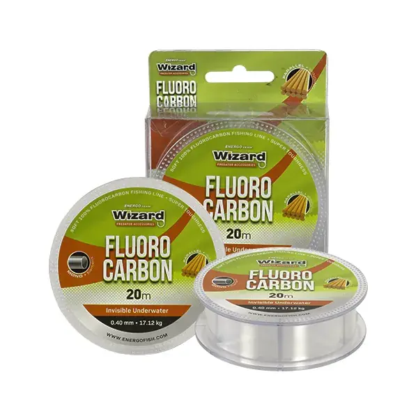 WIZARD FLUOROCARBON ELŐKE ZSINÓR 0,4 20M 17,12 TRANSPARENT Gecertificeerd