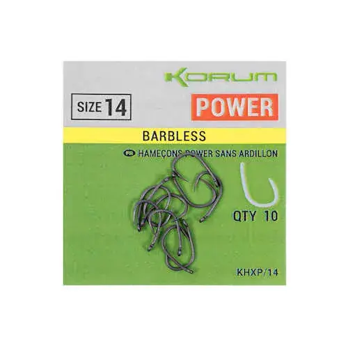 XPERT POWER BARBLESS HOOKS - SIZE 10 Shop Nu