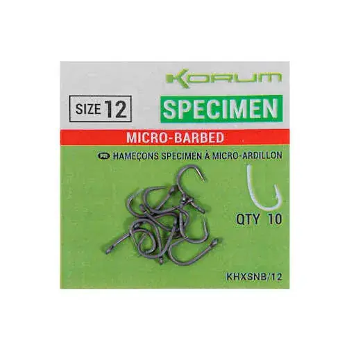 Alleen Vandaag XPERT SPECIMEN MICRO BARBED HOOKS - SIZE 10