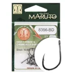 Must-Have MARUTO HOROG 8356-BD CARP HOOKS BARBED FORGED STRAIGHT EYE HC BLACK NICKEL 4