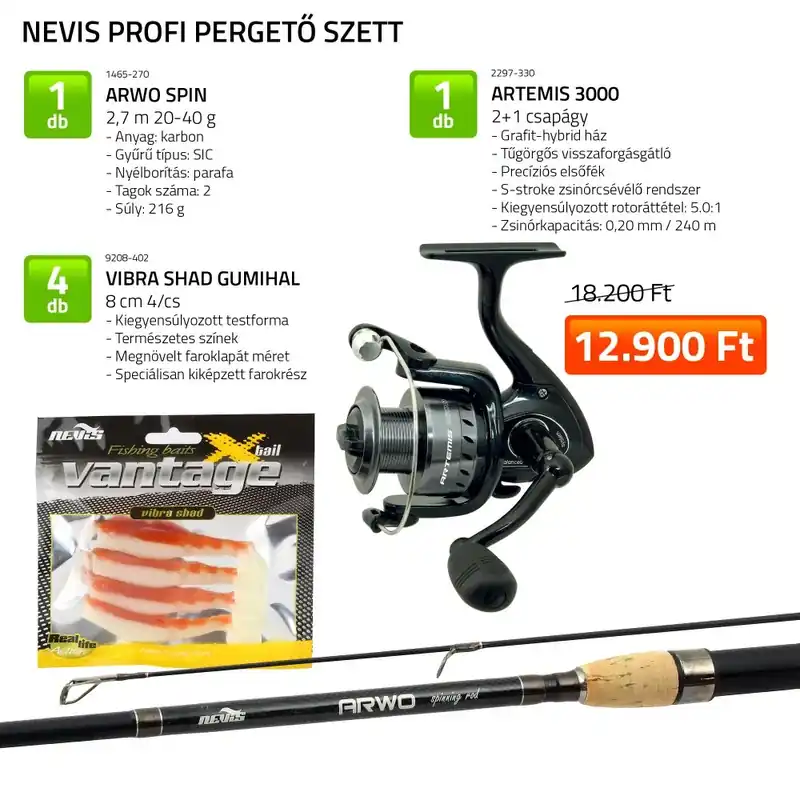 NEVIS Profi 270 cm Pergető szett Finale Uitverkoop