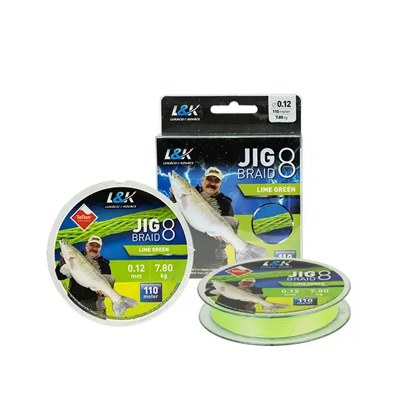Hoge Kwaliteit L&K JIG BRAID fonott zsinór 0,06MM 110M LIME GREEN