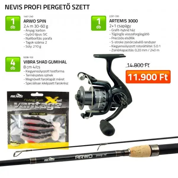 Uitverkoop NEVIS Profi 240 cm Pergető szett