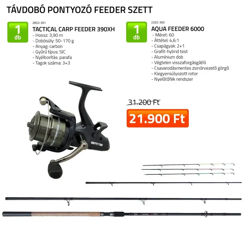 NEVIS Tactical Carp 390 cm Feeder szett Favoriet