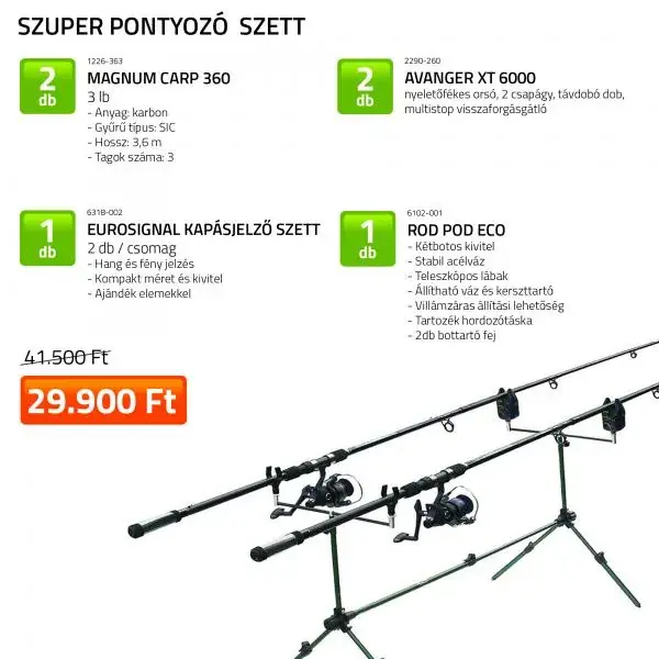 NEVIS Szuper 360 cm 3r 3lbs Pontyozó szett Bestel Nu