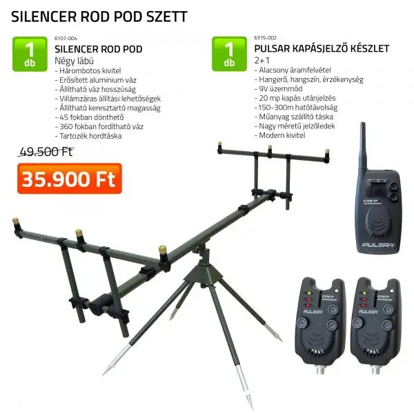 Carp Academy Silencer (3 botos) Rod Pod szett Koopje