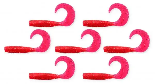 Twister 6cm 7db/cs piros-csillám Speciale Aanbieding