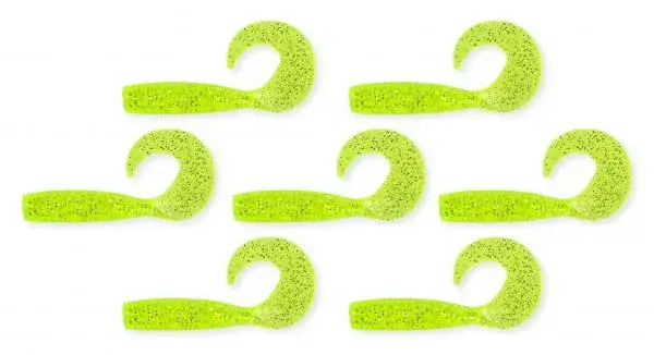 Tijdelijk Beschikbaar Twister 6cm 7db/cs fluo zöld-csillám