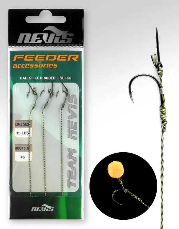 Uitverkoop Feeder előke tüskével fonott zsinóron 12-es 3db/cs