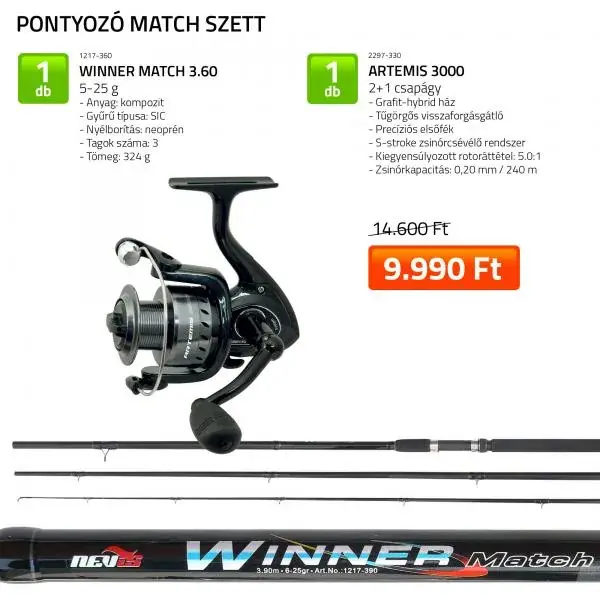 Koop Vandaag NEVIS Pontyozó 360 cm Match szett