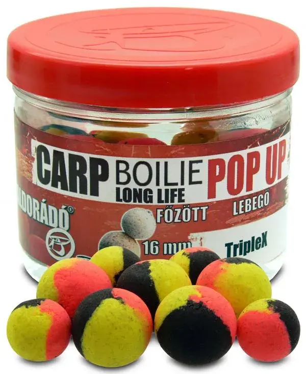 Koop Online Haldorádó főzött csalizó bojli 16, 20 mm - TripleX (nagy ponty-tintahal-kolbász) PopUp