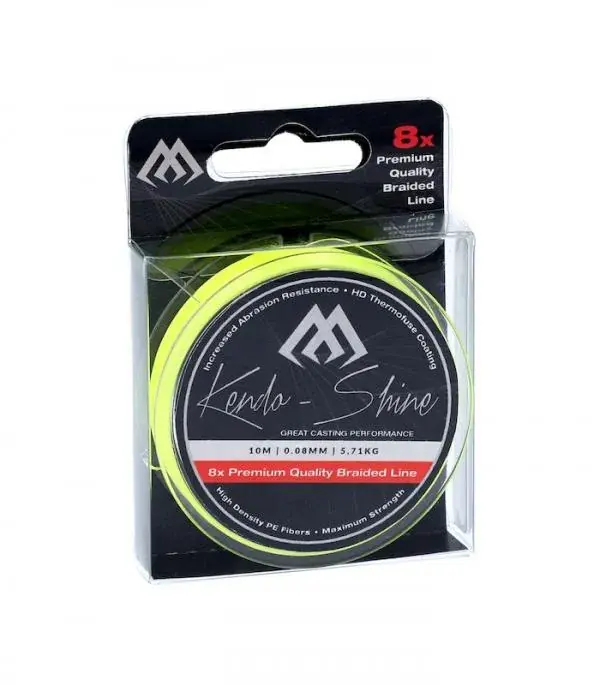 Aanbieding Mikado Kendo Shine Fluo Yellow 0.12mm 150m fonott zsinór