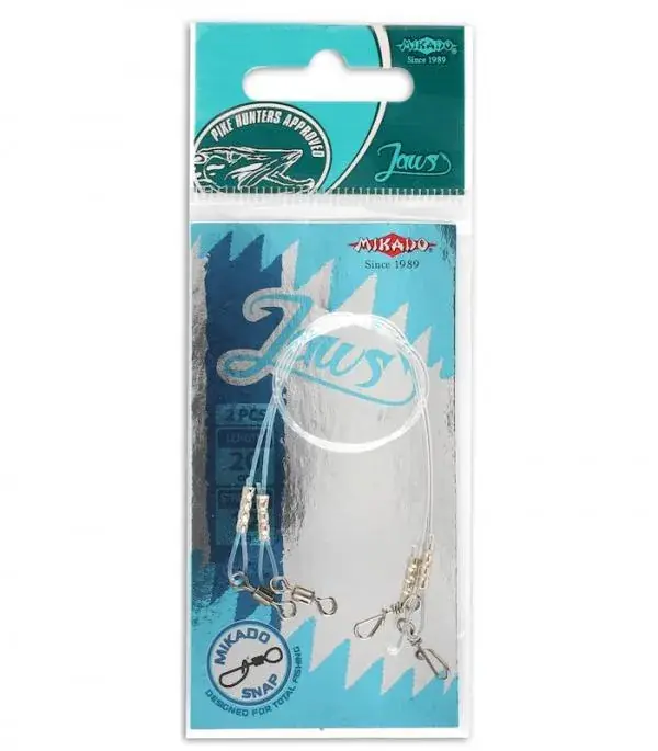 Mikado Jaws Fluorocarbon Leader 25cm 15kg Rechtstreeks Van De Fabrikant