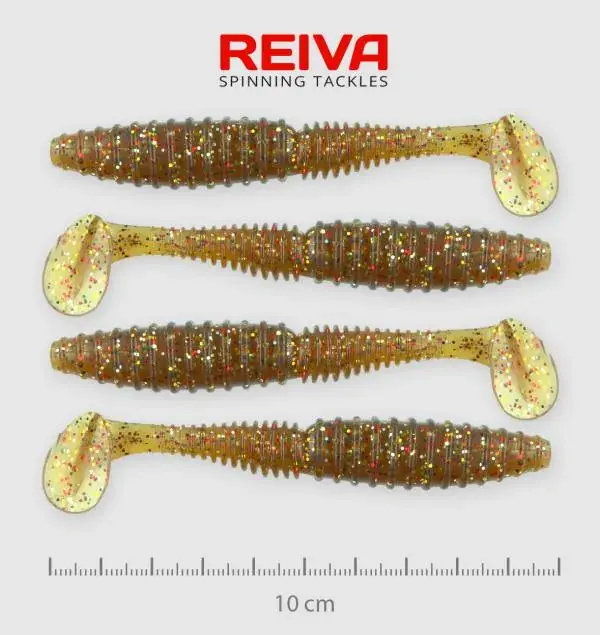 Zander Power Shad 10cm 4db/cs /Barna-Flitter/ Beperkt Aanbod