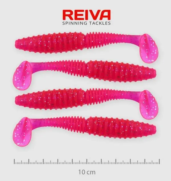 Hoge Kwaliteit Zander Power Shad 10cm 4db/cs /Pink-Flitter/
