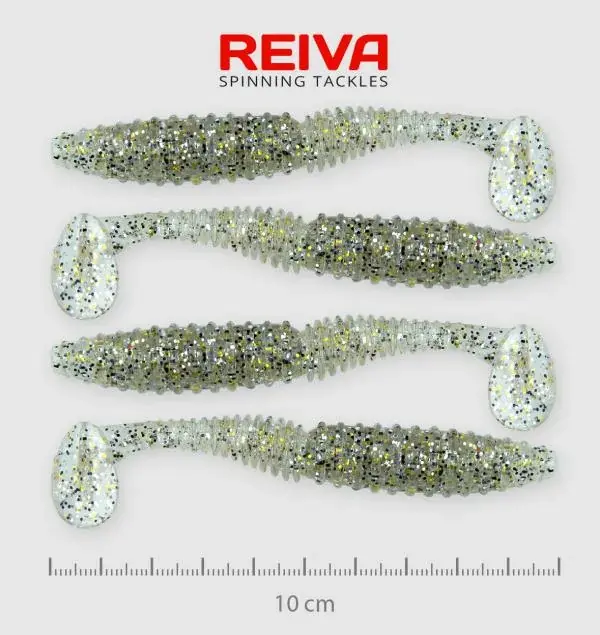 Zander Power Shad 10cm 4db/cs /Ezüst-Flitter/ Flitsaanbieding
