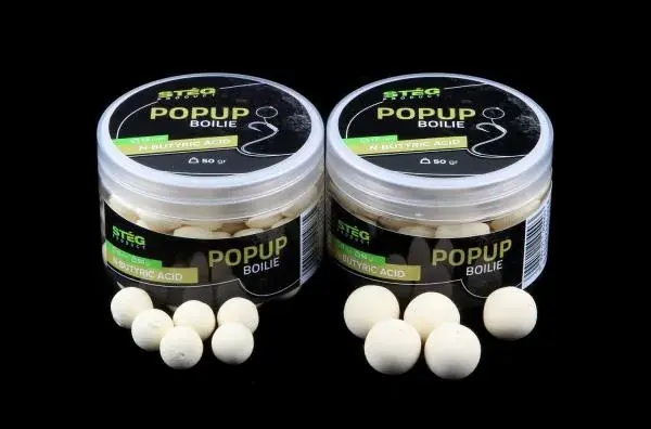 Stég Product Pop Up Boilie 17mm N-BUTYRIC ACID (vajsav) 50gr PopUp Hoge Kwaliteit