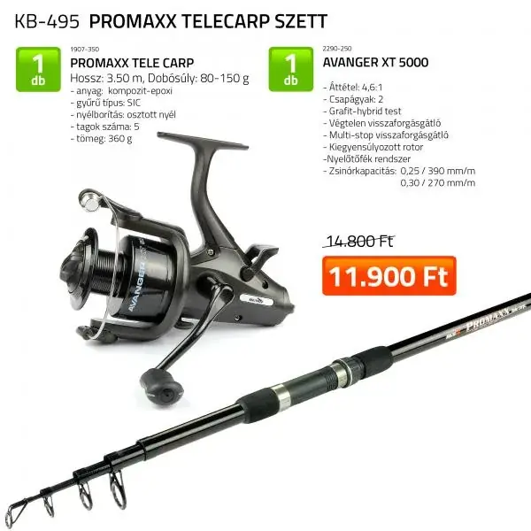 Veilige Betaling NEVIS Promaxx 350 cm Telecarp szett