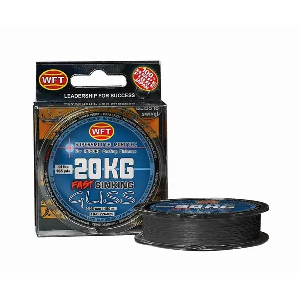 WFT FONOTT ZSINÓR GLISS SINKING BLACK 150M 20KG 0,25mm Nieuw