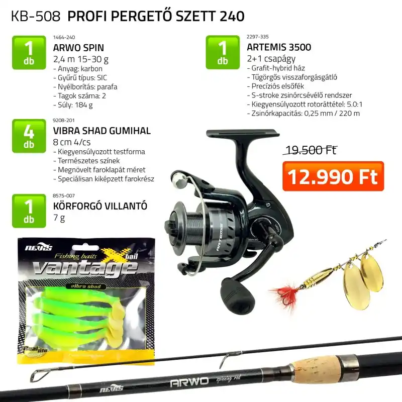 Goedkoop Nevis Profi 240 cm Pergető szett