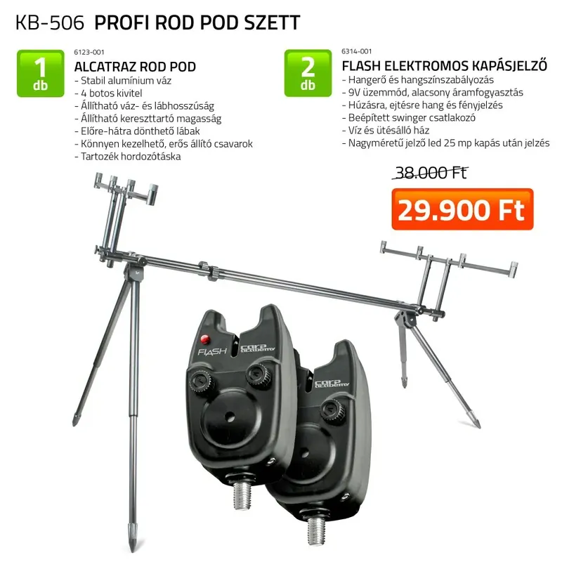 Snelle Levering Alcatraz - Flash Profi (4 botos) Rod Pod szett
