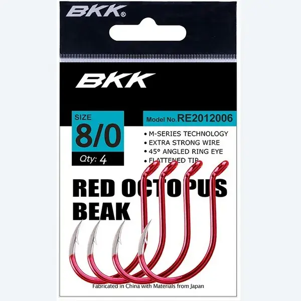BKK RED OCTOPUS BEAK HARCSÁZÓ HOROG 10/0 3 DB/CSOMAG Uitverkoop