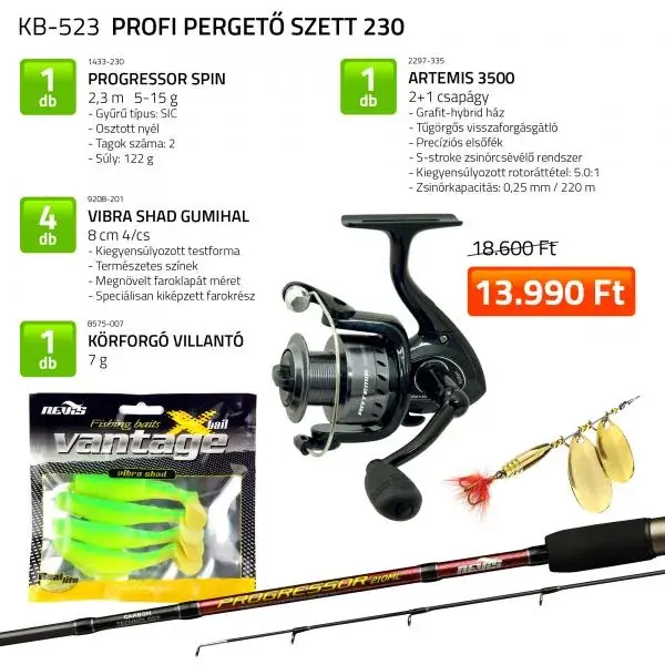 Nevis Profi 230 cm Pergető szett Beperkte Voorraad