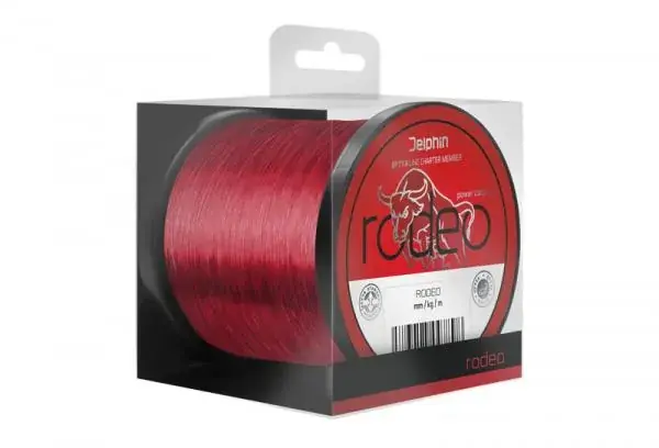 Delphin RODEO monofil zsinór / piros-0,25mm 12lbs 600m Exclusieve Aanbieding