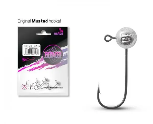 Laatste Versie Micro jig fej Delphin BOMB! / 5db-5g-4/0