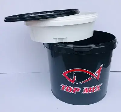 Veilige Betaling TOPMIX 10L Etető keverő vödör csalitálcával, tetővel
