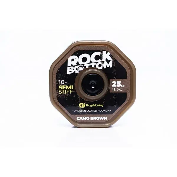 RIDGEMONKEY ROCK BOTTOM TUNGSTEN COATED SEMI STIFF CAMO GREEN 25LB BEVONATOS FONOTT ELŐKEZSINÓR 10m Flitsaanbieding