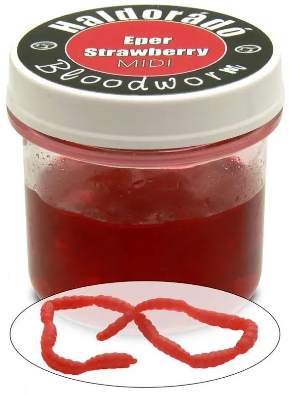 Koop Online Haldorádó Bloodworm Midi - Eper Gumi Szúnyoglárva