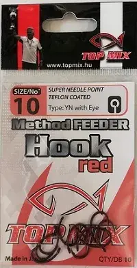 Method Feeder horog 10, vörös Dagaanbieding