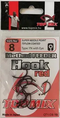Method Feeder horog 8, vörös Lage Prijs