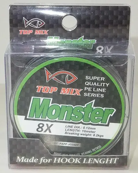 Topmix X8 Monster fonott előke zsinór 0,12mm Lage Kosten