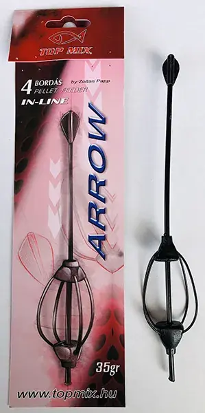 Beste Prijs TOP MIX Négybordás arrow method feeder kosár, 35g