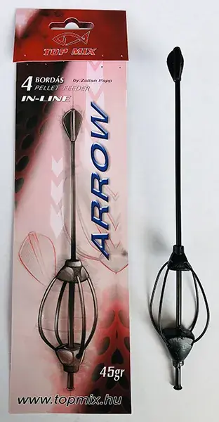 TOP MIX Négybordás arrow method feeder kosár, 45g Beperkt Aanbod