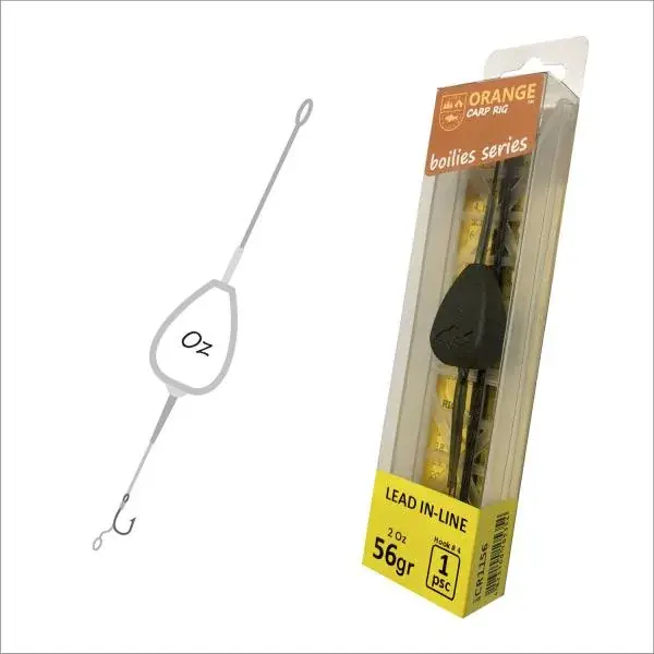 LIFE-ORANGE CARP RIG & 039;& 039;IN-LINE& 039;& 039;, (1 HOOK, FOR BOILIES, 4), 71GRAM BOJLIS SZERELÉK Lage Prijs