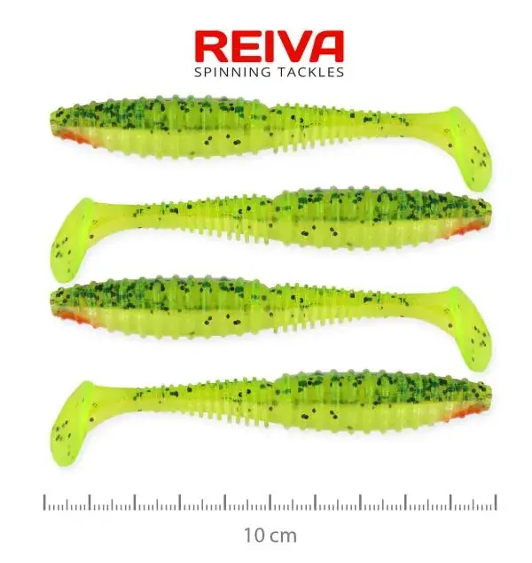 Bestseller Zander Power Shad 10cm 4db/cs (fluosárga-zöld)