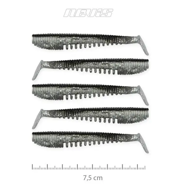 Impulse Shad 7.5cm 5db/cs (ezüst-csillám) Actieprijs