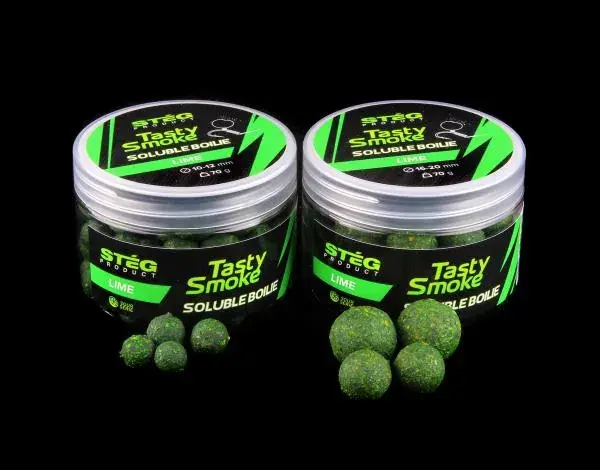 Premium Stég Smoke Soluble Boilie 16-20mm Lime 70gr PopUp